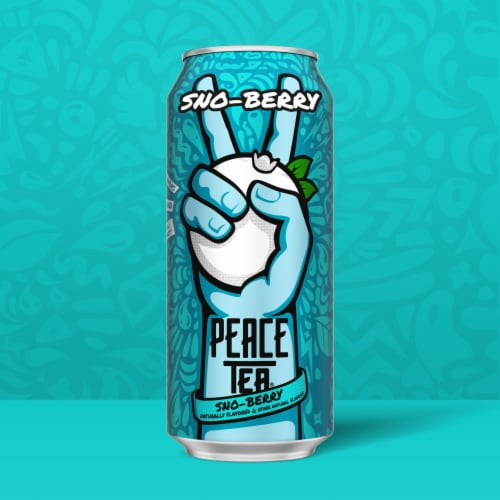 Peace Tea® Sno-Berry Iced Tea Can Perspective: left