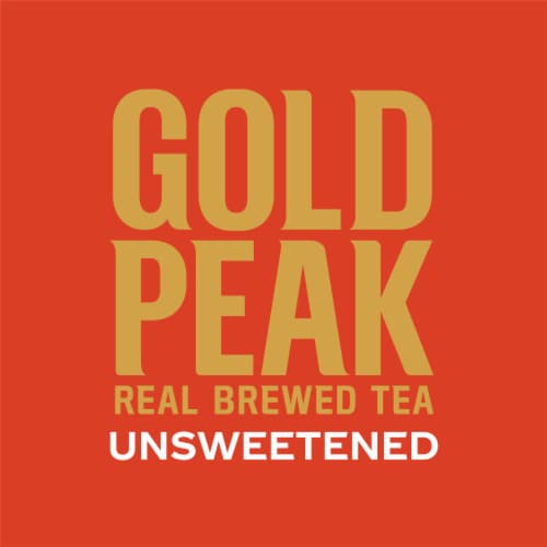 Gold Peak® Unsweetened Black Tea Bottle Perspective: left