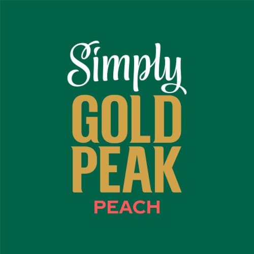 Simply Gold Peak Real Brewed Sweet Tea With Simply Peach Juice Perspective: left