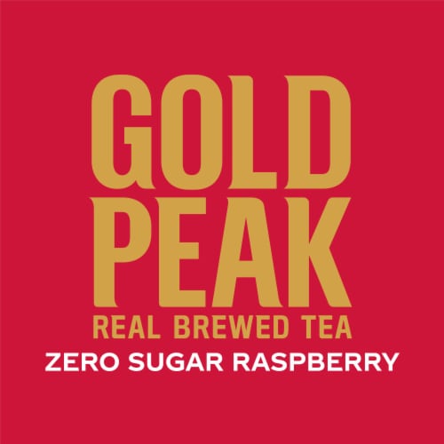 Gold Peak® Zero Sugar Raspberry Sweet Tea Bottle Perspective: left
