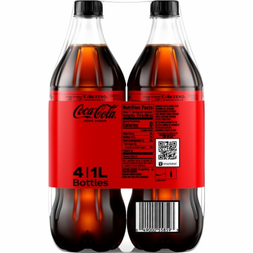 Coca-Cola® Zero Sugar Soda Bottles Perspective: left