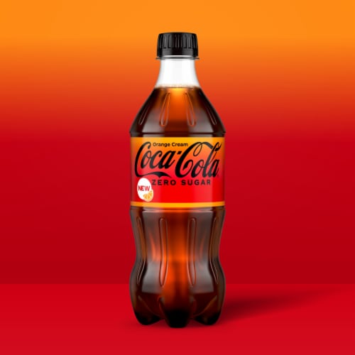 Coca-Cola® Zero Sugar Orange Cream Soda Bottle Perspective: left
