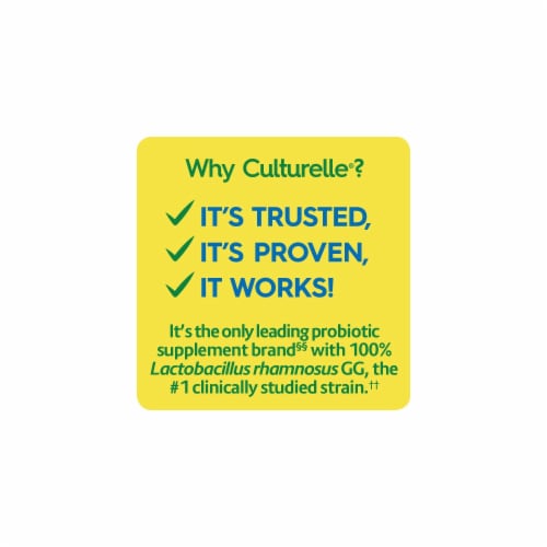 Culturelle® Health & Wellness Probiotic Vegetable Capsules Perspective: left