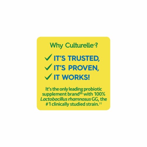 Culturelle® Health & Wellness Probiotic Vegetable Capsules Perspective: left
