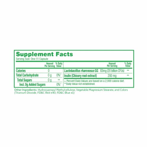 Culturelle® Extra Strength Digestive Health Probiotic Capsules Perspective: left