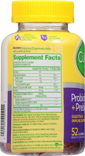 Culturelle® Mixed Berry Probiotic+Preboitoc Gummies Perspective: left