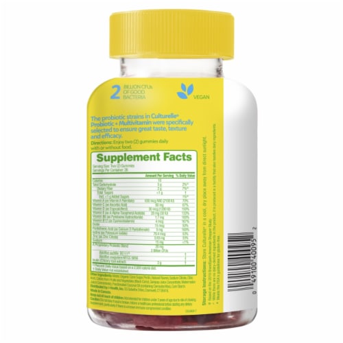 Culturelle Probiotics + Multivitamin Gummies Perspective: left
