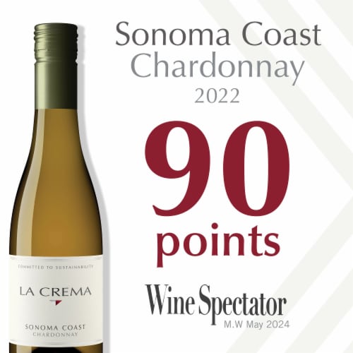 La Crema Sonoma Coast Chardonnay California White Wine Half Bottle Perspective: left