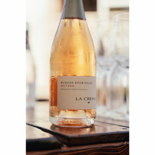 La Crema Brut Rosé California Sparkling Wine Rose Wine Perspective: left