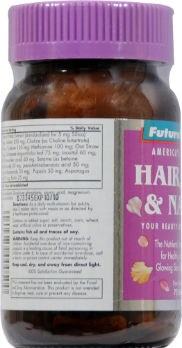 Futurebiotics Hair Skin & Nails Vitamin Perspective: left