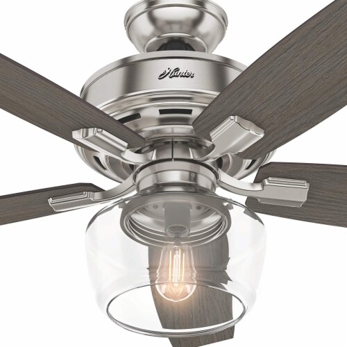 Hunter Bennett 52 Quiet Ceiling Fan With Led Light And Remote Control Silver 1 Unit Ralphs