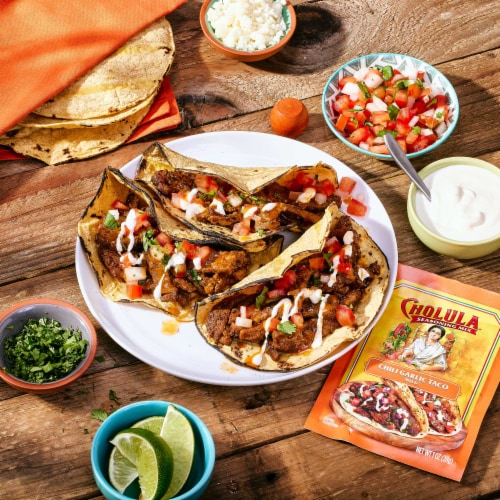 Cholula Chili Garlic Taco - Mild Recipe Mix Perspective: left