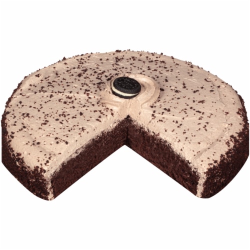 Rich's 8" Single Layer Chocolate Cake with Cookies n' Crème Whipped Icing Perspective: left