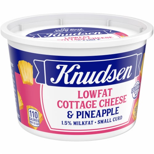 Knudsen Lowfat Small Curd Pineapple & Cottage Cheese Perspective: left
