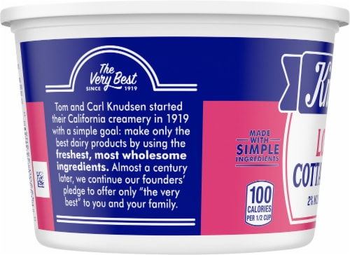 Knudsen Small Curd Low Fat Cottage Cheese Perspective: left