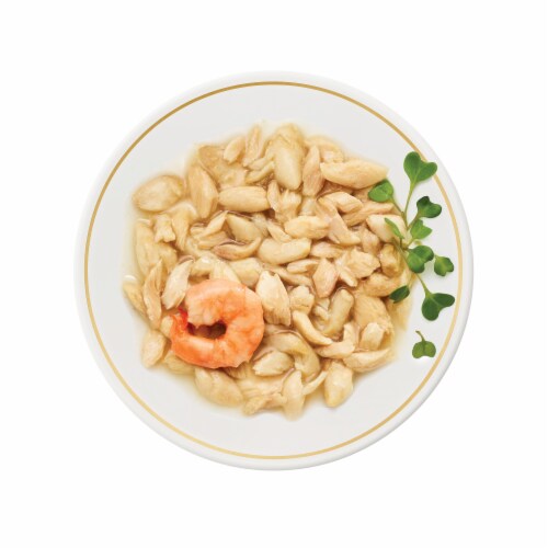Purina Purina Fancy Feast Wet Cat Food Appetizers Ocean Fish with Shrimp Perspective: left