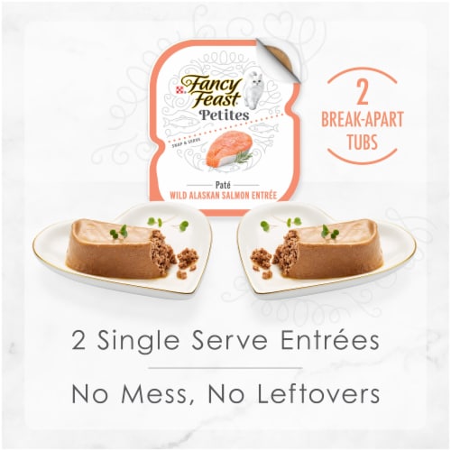 Purina Fancy Feast Petites Wet Cat Food Pate Wild Alaskan Salmon Perspective: left
