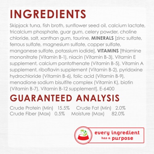Fancy Feast® Purely® Natural Flaked Skipjack Tuna Entree in Delicate Broth Wet Cat Food Perspective: left