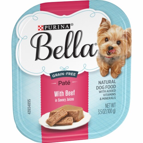 Bella® Pate Beef in Savory Juices Small Breed Wet Dog Food Perspective: left