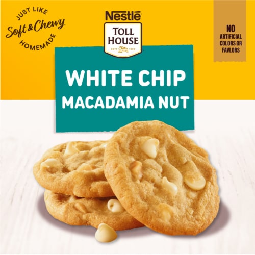 Nestle Toll House White Chip Macadamia Nut Cookie Dough Pack Perspective: left