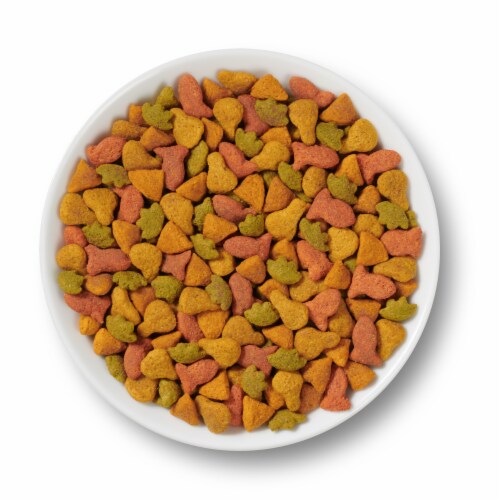 Purina Friskies Indoor Delights Adult Dry Cat Food Chicken, Salmon, Cheese & Garden Greens Flavors Perspective: left