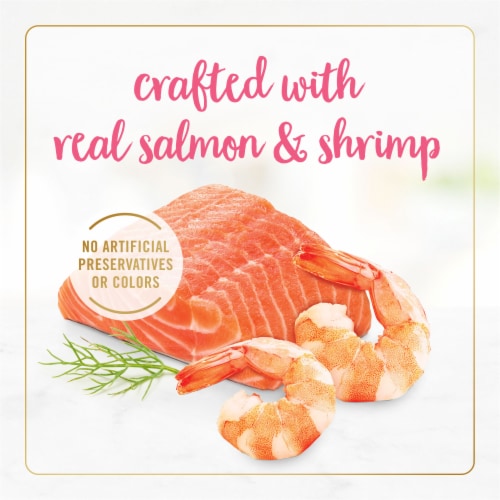 Purina Fancy Feast Grilled Wet Cat Food in Gravy Salmon & Shrimp Feast Perspective: left