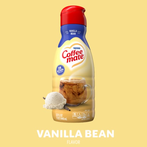 Coffee mate Vanilla Bean Flavored Coffee Creamer Non-Dairy Gluten-Free Perspective: left