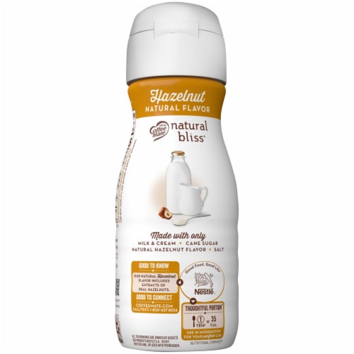 Coffee-mate Natural Bliss Hazelnut All-Natural Coffee Creamer Perspective: left