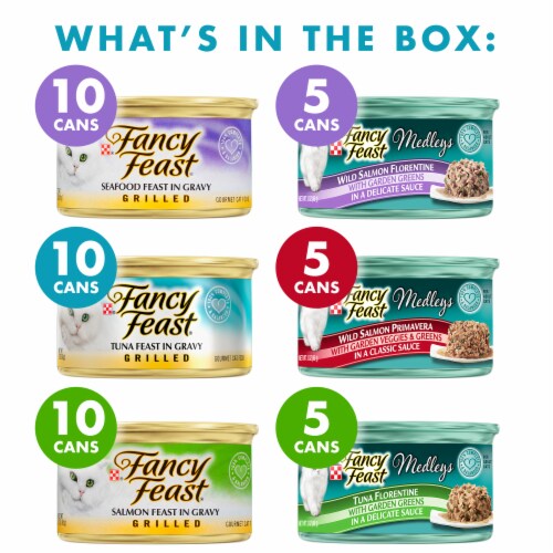 Fancy Feast Seafood Collection Adult Cat Wet Food Perspective: left
