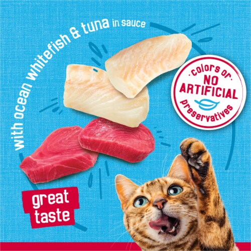 Purina Friskies Prime Filets Wet Cat Food in Sauce Ocean Whitefish & Tuna Perspective: left