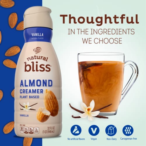 Coffee Mate Natural Bliss Vanilla Almond Milk Non Dairy Coffee Creamer Perspective: left