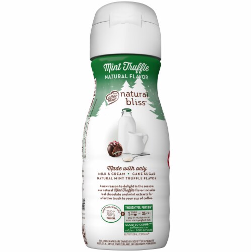 Coffee-mate Natural Bliss Peppermint Truffle Coffee Creamer Perspective: left