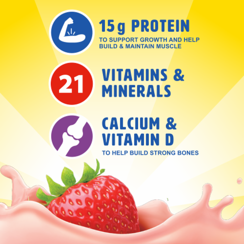 Carnation Breakfast Essentials High Protein Ready to Drink Strawberry Protein Shake Multipack Perspective: left
