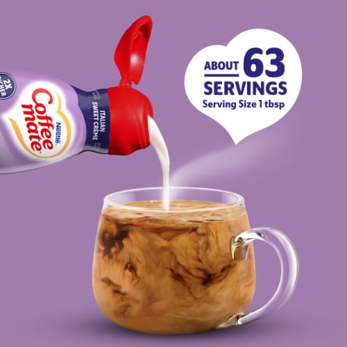 Nestle Coffee mate Italian Sweet Creme Liquid Coffee Creamer Perspective: left