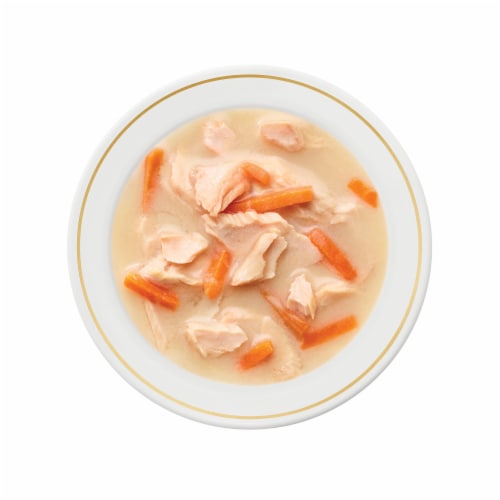 Purina Fancy Feast Broths Wet Cat Food Complement Creamy Wild Salmon & Whitefish Perspective: left