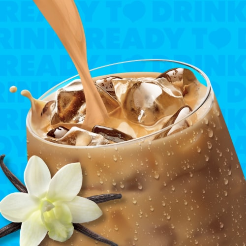 Coffee Mate French Vanilla Flavored Iced Coffee Non-Dairy Cold Coffee Ready to Drink Perspective: left