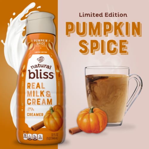 Coffee Mate® Natural Bliss® Pumpkin Spice All Natural Liquid Coffee Creamer Perspective: left