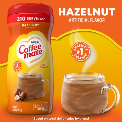 Nestle Coffee mate Hazelnut Powder Coffee Creamer Perspective: left