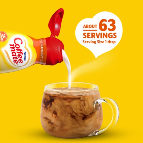 Nestle Coffee mate Hazelnut Liquid Coffee Creamer Perspective: left