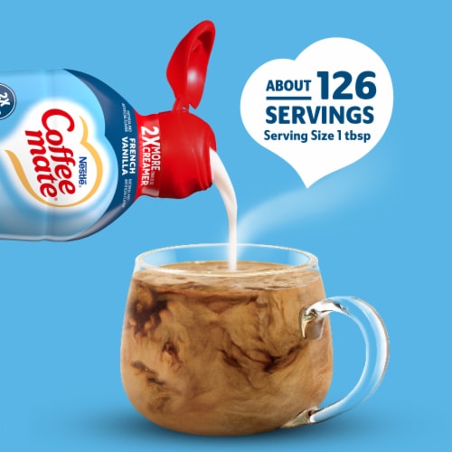 Nestle Coffee mate French Vanilla Liquid Coffee Creamer Perspective: left