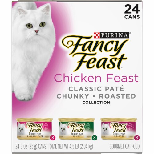 Fancy Feast Chicken Feast Wet Cat Food Variety Pack Perspective: left