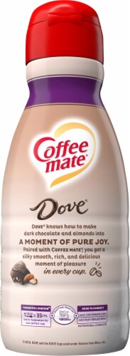 Coffee-mate® Dove® Dark Chocolate & Almond Liquid Coffee Creamer Perspective: left