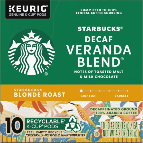 Starbucks® Decaf Veranda Blend® Blonde Roast K-Cup® Coffee Pods Perspective: left