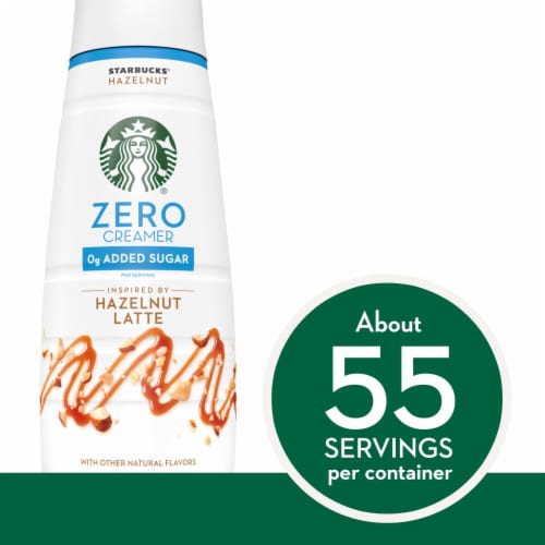 Starbucks Zero Hazelnut Flavored Liquid Coffee Creamer Hazelnut Flavored Creamer Perspective: left