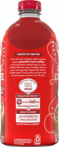 Nestle® Coffee Mate Peppermint Mocha Iced Coffee Perspective: left