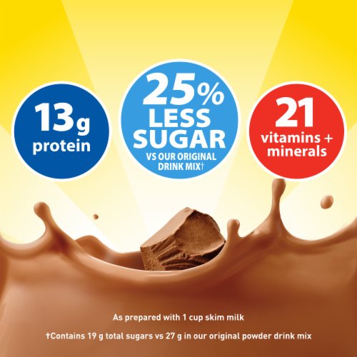 Carnation Breakfast Essentials Light Start Nutritional Powder Drink Mix Rich Chocolate Perspective: left