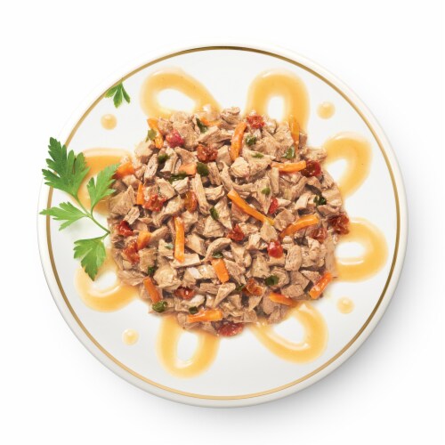 Purina Fancy Feast Medleys Wet Cat Food Wild Salmon Primavera Perspective: left