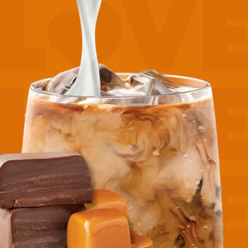 Coffee mate Zero Sugar Chocolate Caramel Liquid Coffee Creamer Perspective: left
