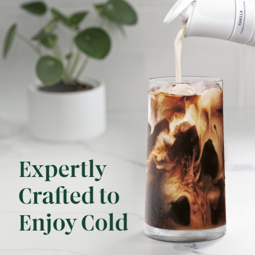Starbucks K-Cup Coffee Pods Medium Roast Iced Coffee Blend Signature Black 100% Arabica Perspective: left