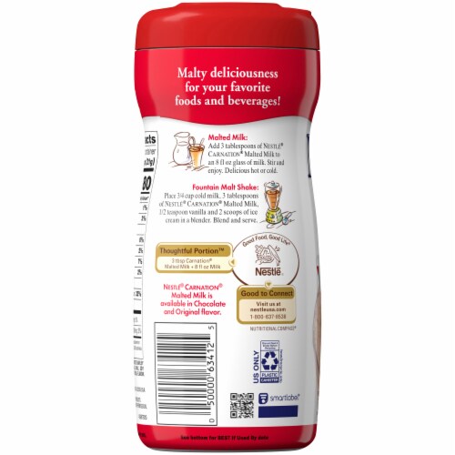 Carnation® Chocolate Malted Milk Mix Perspective: left